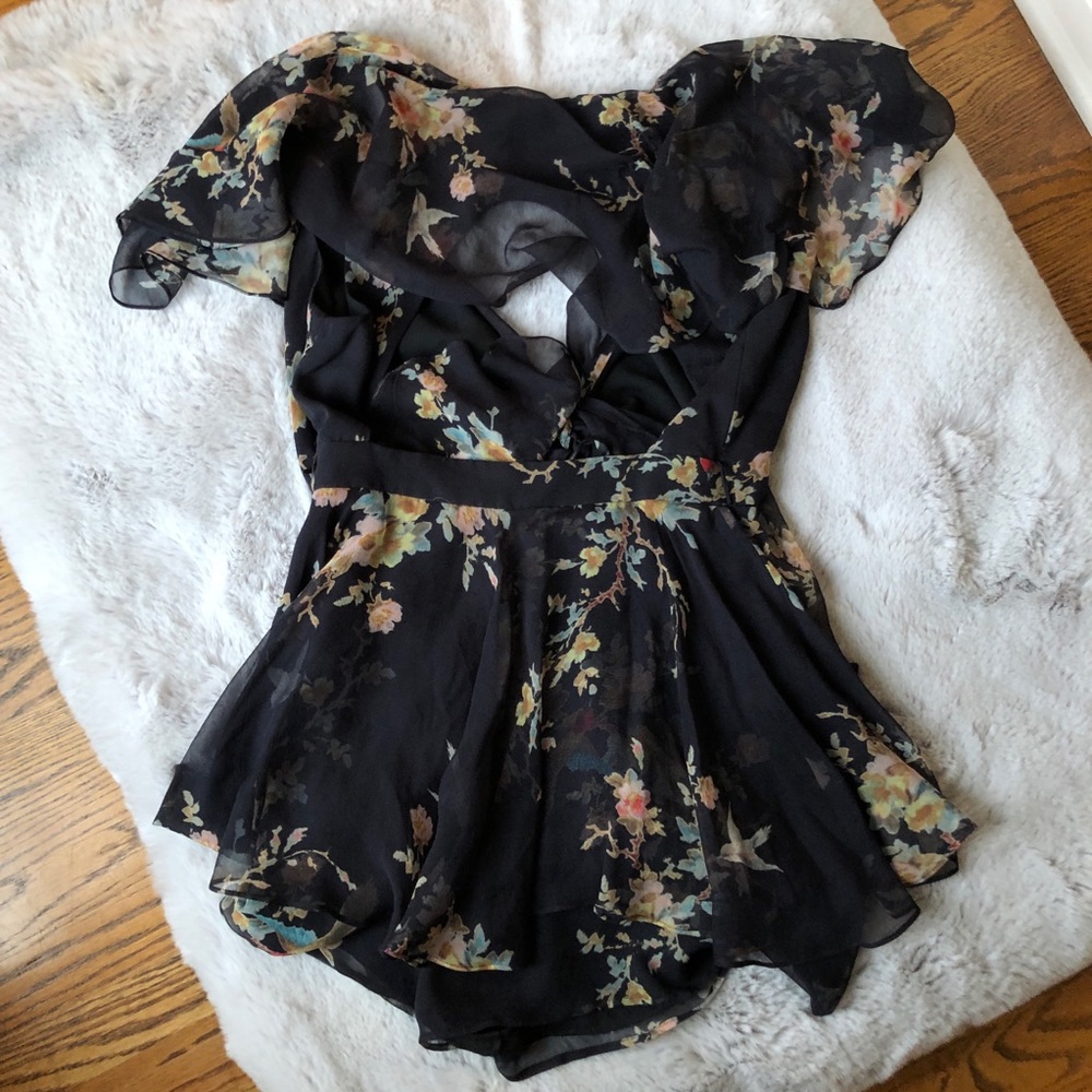 Zimmerman Black Floral Romper - Picture 5 of 6